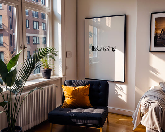 Jesus is King Premium Matte Paper Metal Framed Poster