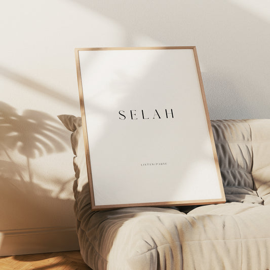 Selah (Pause): Premium Matte Paper Wooden Framed Poster